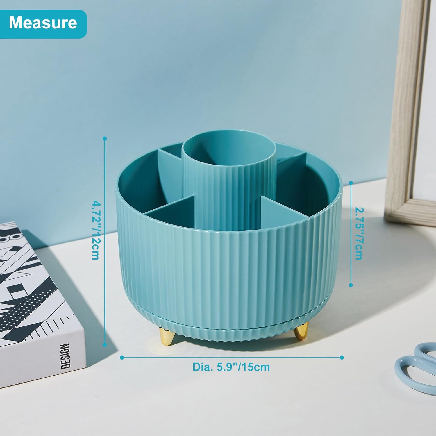 Desk Pencil Pen Holder, Rotating Desk Pen Organizers for Desk, Desktop Storage, Stationery Supplies for Office, School, Home -5 Slots Desk Pencil Pen Holder, Rotating Desk Pen Organizers for Desk, Desktop Storage, Stationery Supplies for Office, School, Home -5 Slots